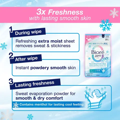 Biore- Zero Sarasara Powder Sheet- 20 toallitas.