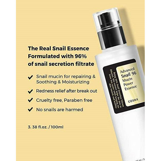 COSRX Advanced Snail 96 Mucin Power Essence 100ml. - Efecto Glow Skincare