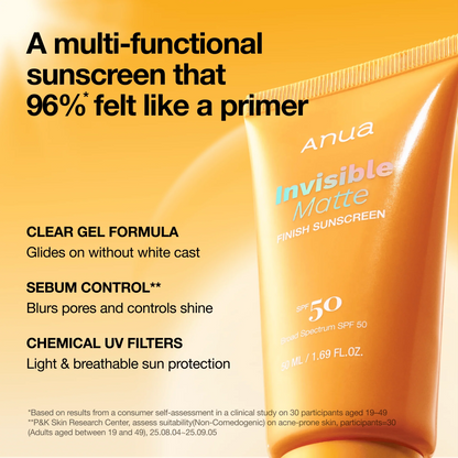Anua - Invisible Matte Finish Sunscreen