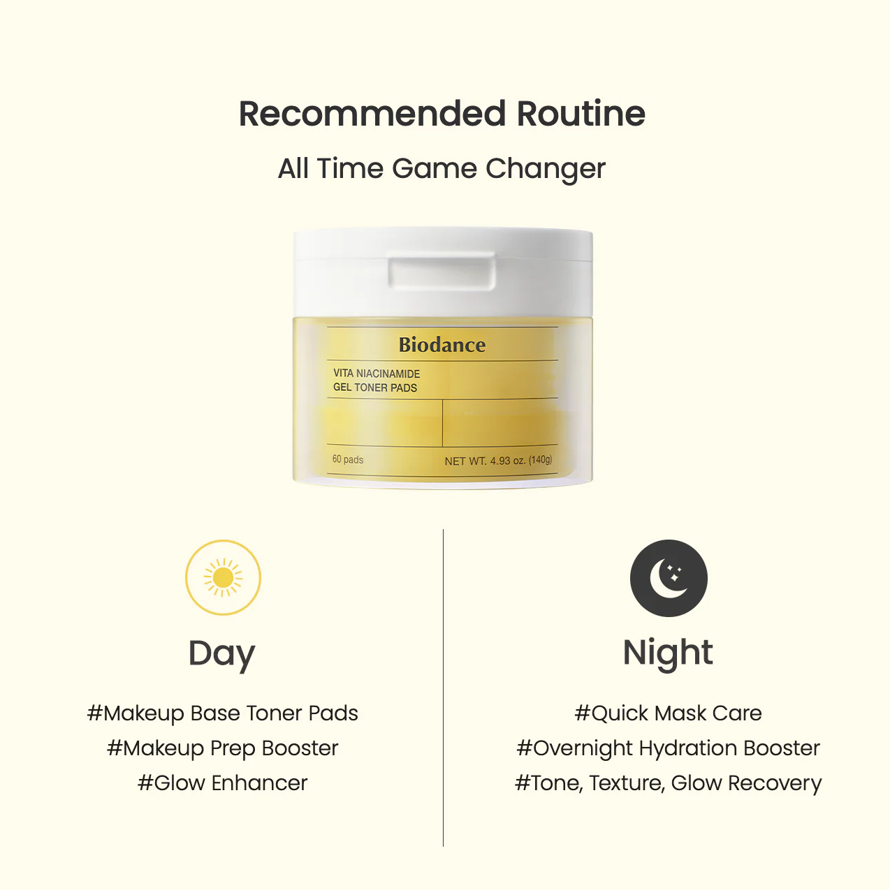 Biodance- Vita Niacinamide Gel Toner Pads