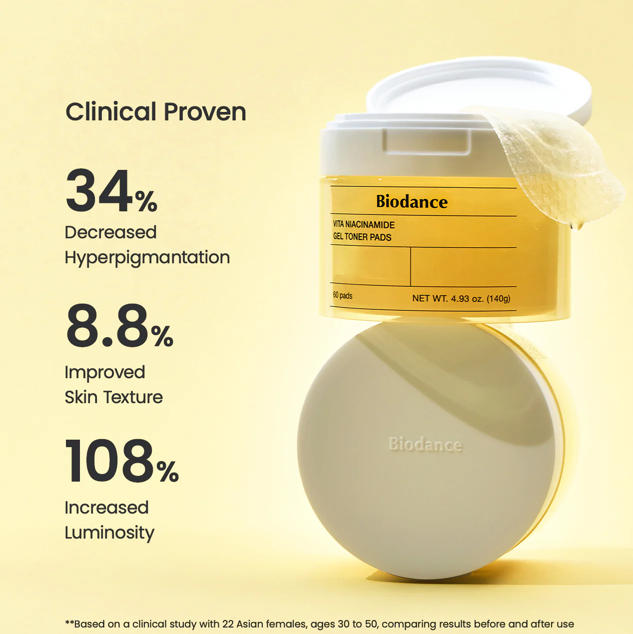 Biodance- Vita Niacinamide Gel Toner Pads