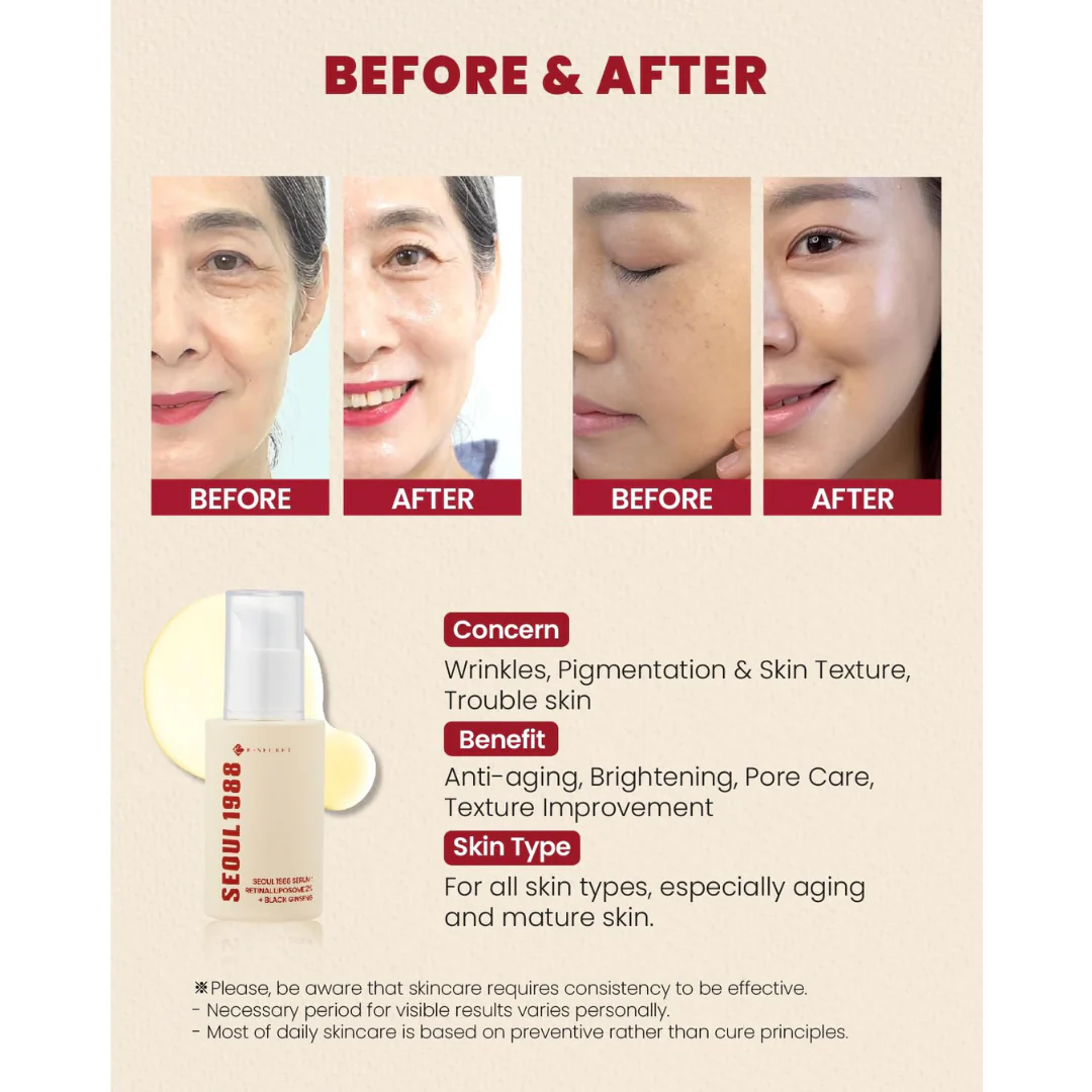 KSECRET - SEOUL 1988 Serum : Retinal Liposome 2% + Black Ginseng