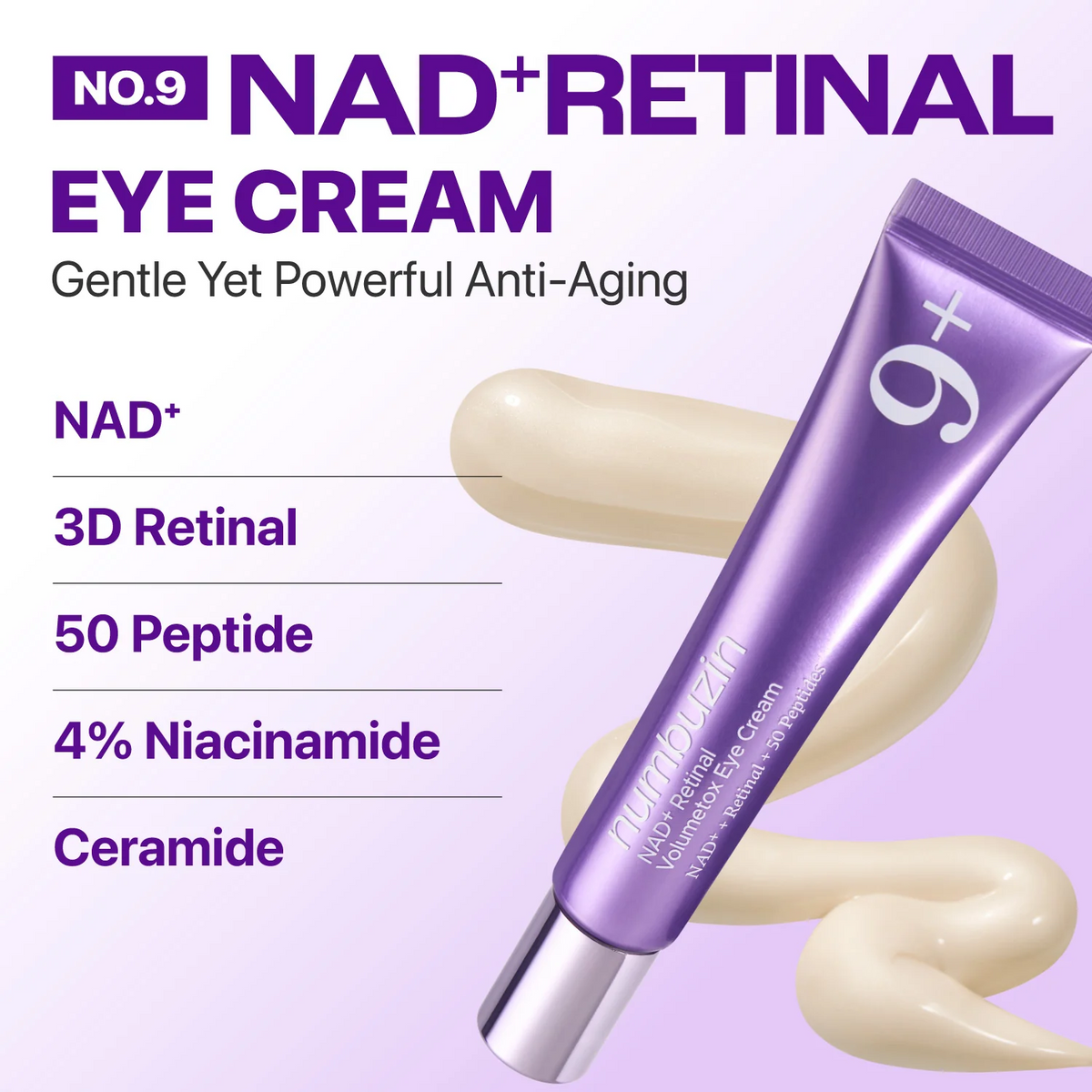 Numbuzin - No.9 NAD+ Retinal Volumetox Eye Cream